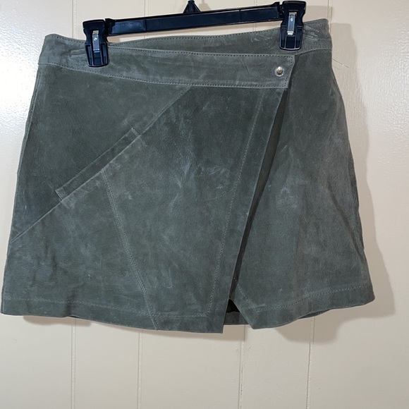 Blank NYC Mud Pie 100% Leather Mini Skirt SZ29 - Picture 2 of 6